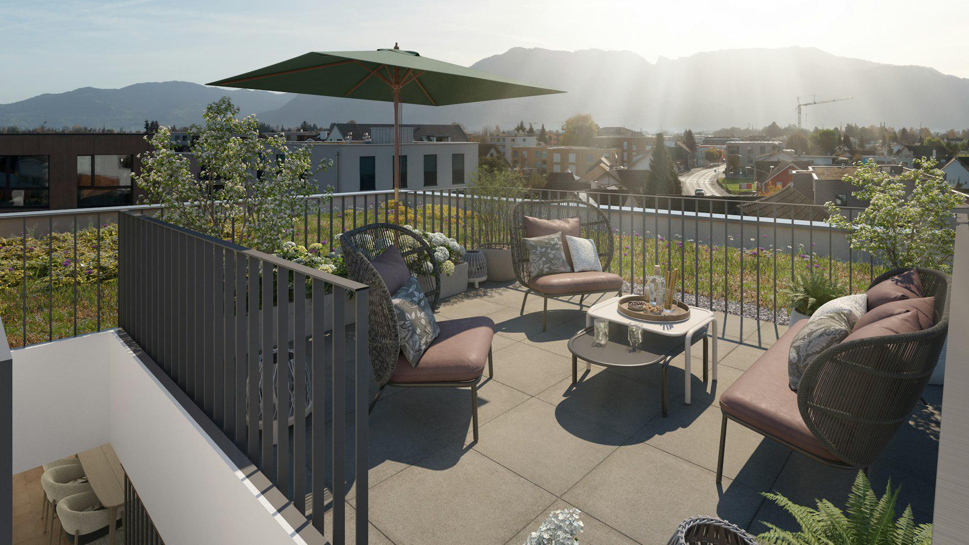 Poststrasse Widnau Dachterasse