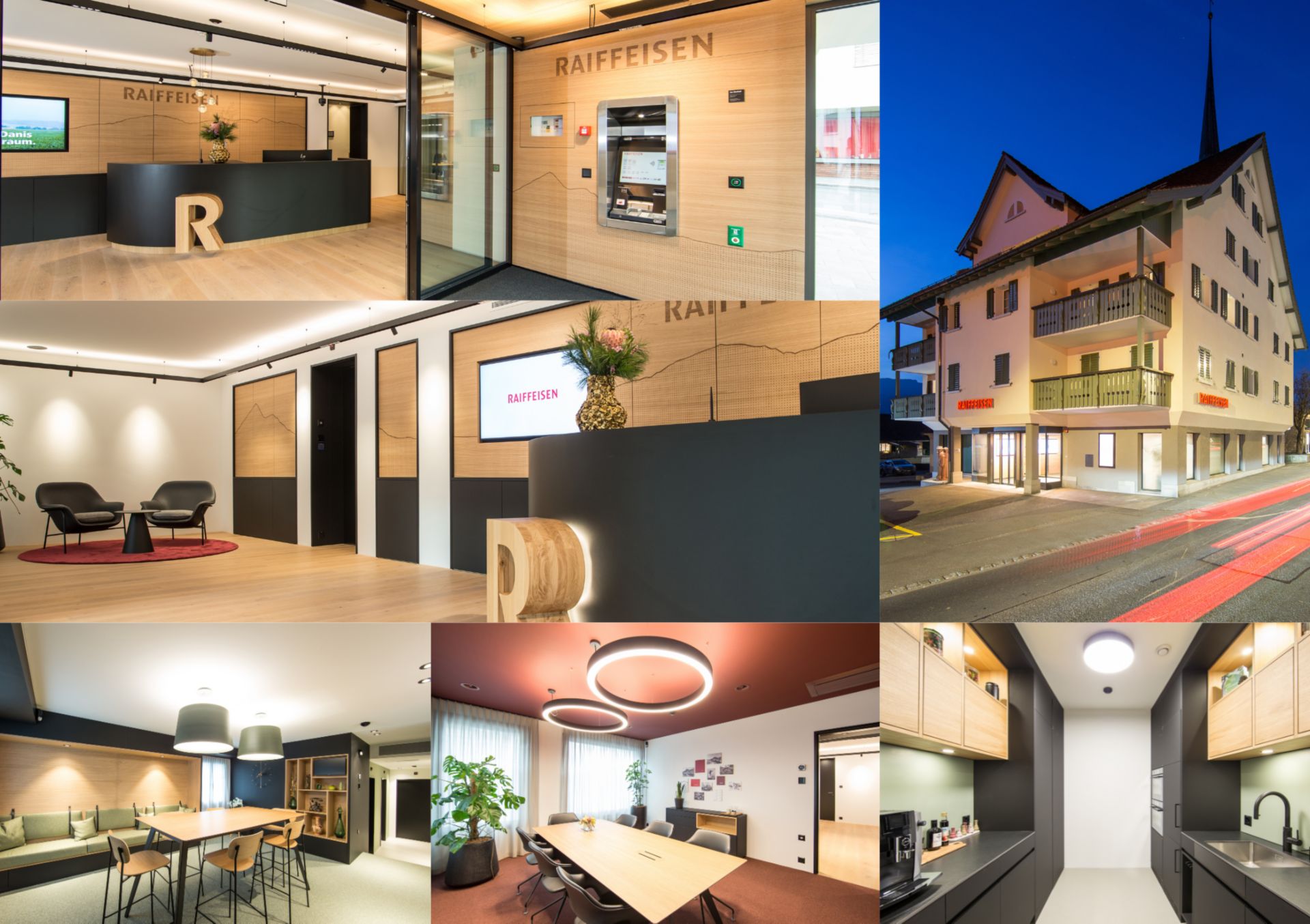 Collage Bilder Umbau Geschäftsstelle Kerns