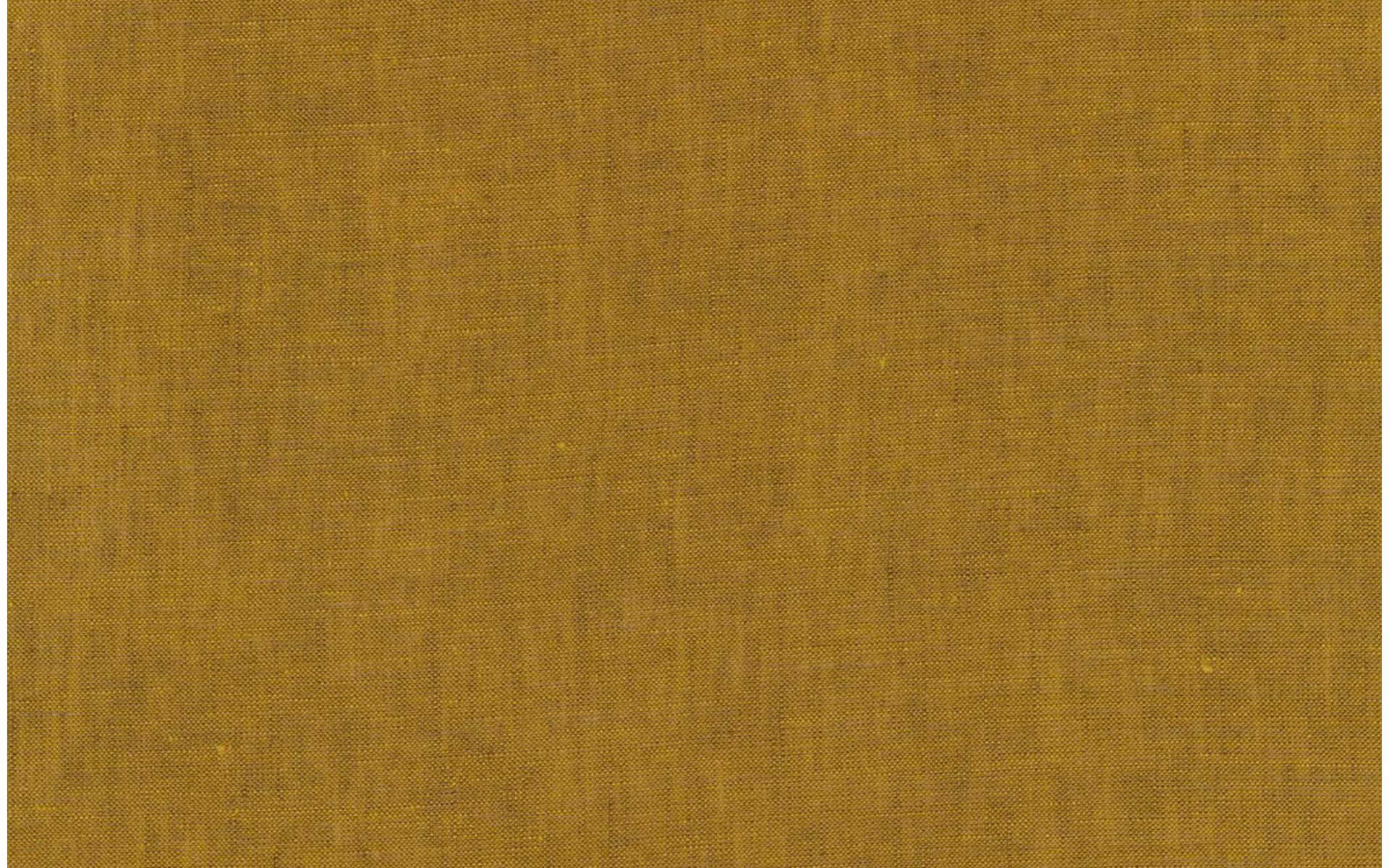 «Heron» von Sahco ist ein legerer, semi-transparenter Stoff aus 100 % Leinen mit weichem Griff. Gibt es auch in warmem Curry.  Bild: Sahco