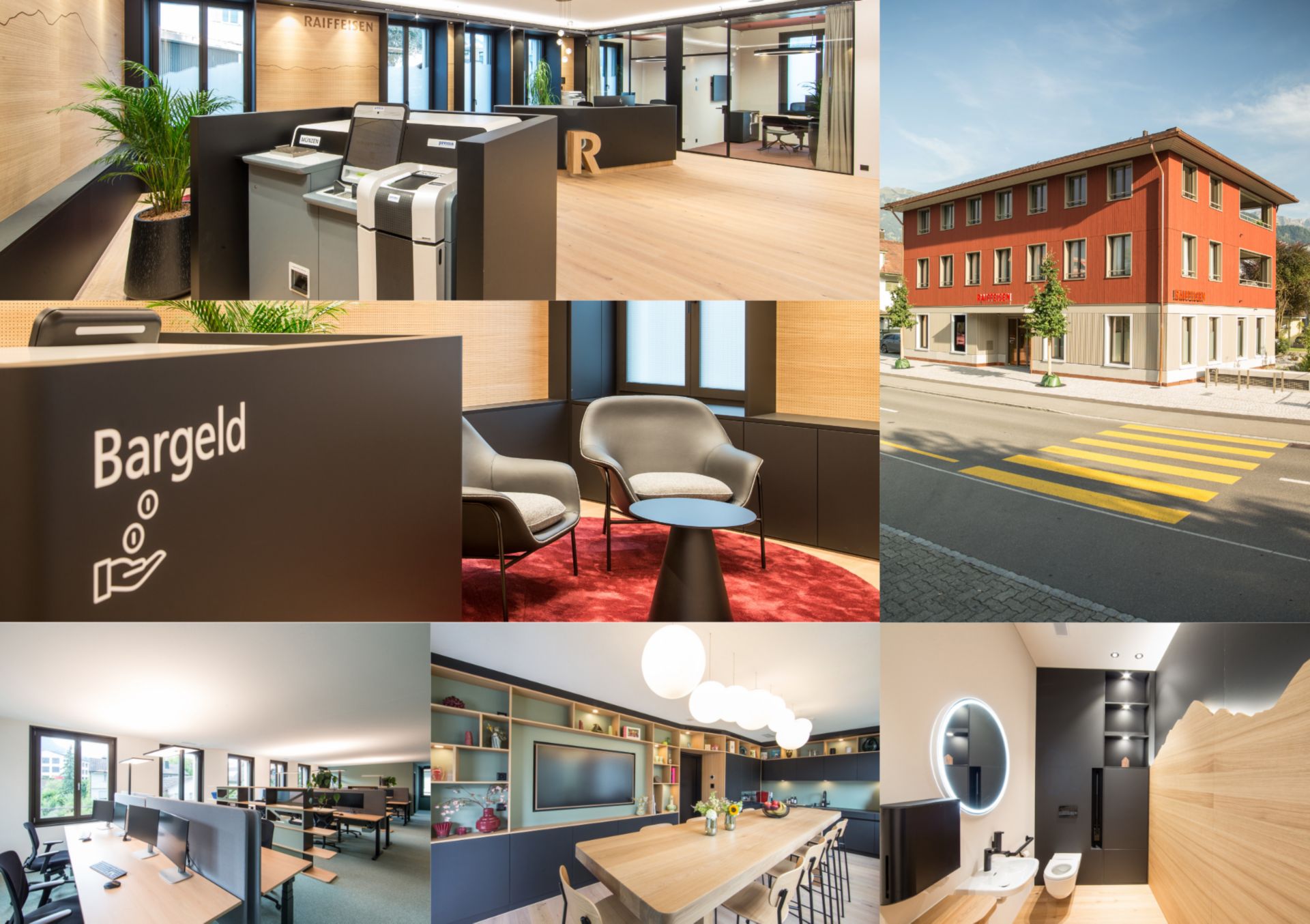 Collage Bilder Neubau Geschäftsstelle Sarnen