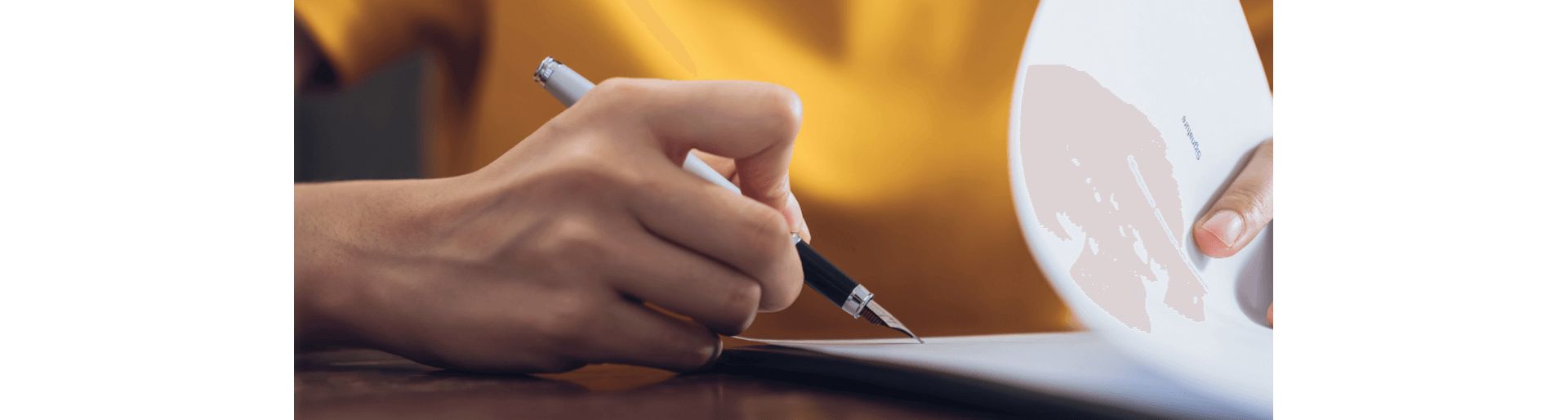 Vertrag unterschreiben