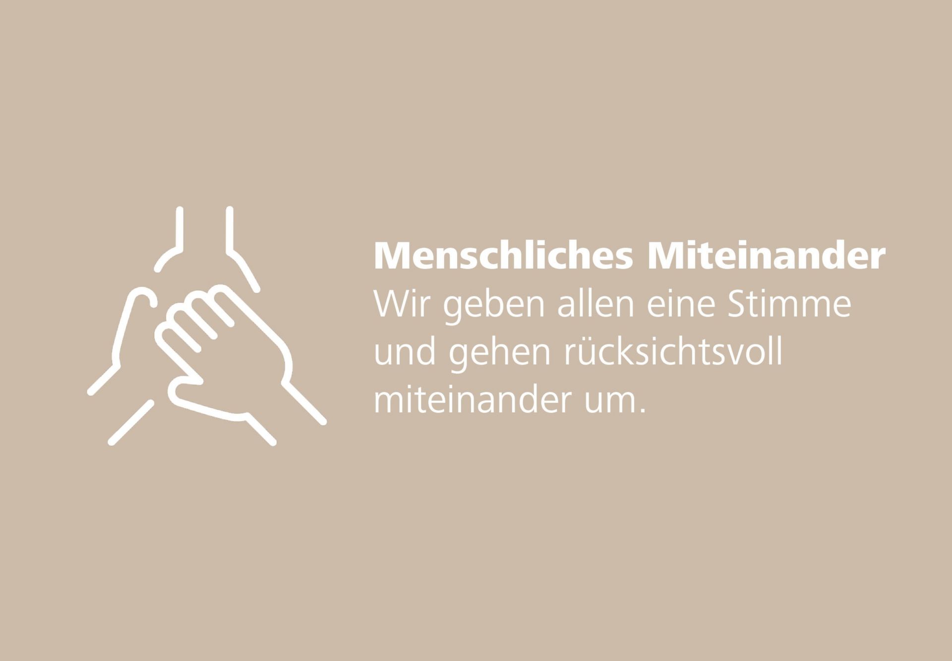 Menschliches Miteinander