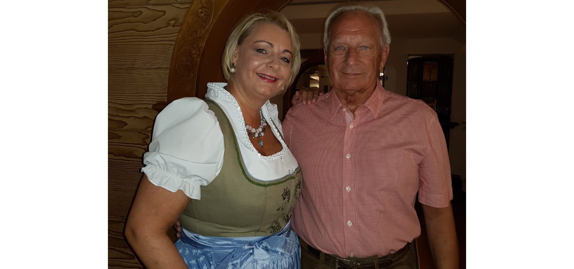 Angelika Baur mit ihrem Ehemann Werner