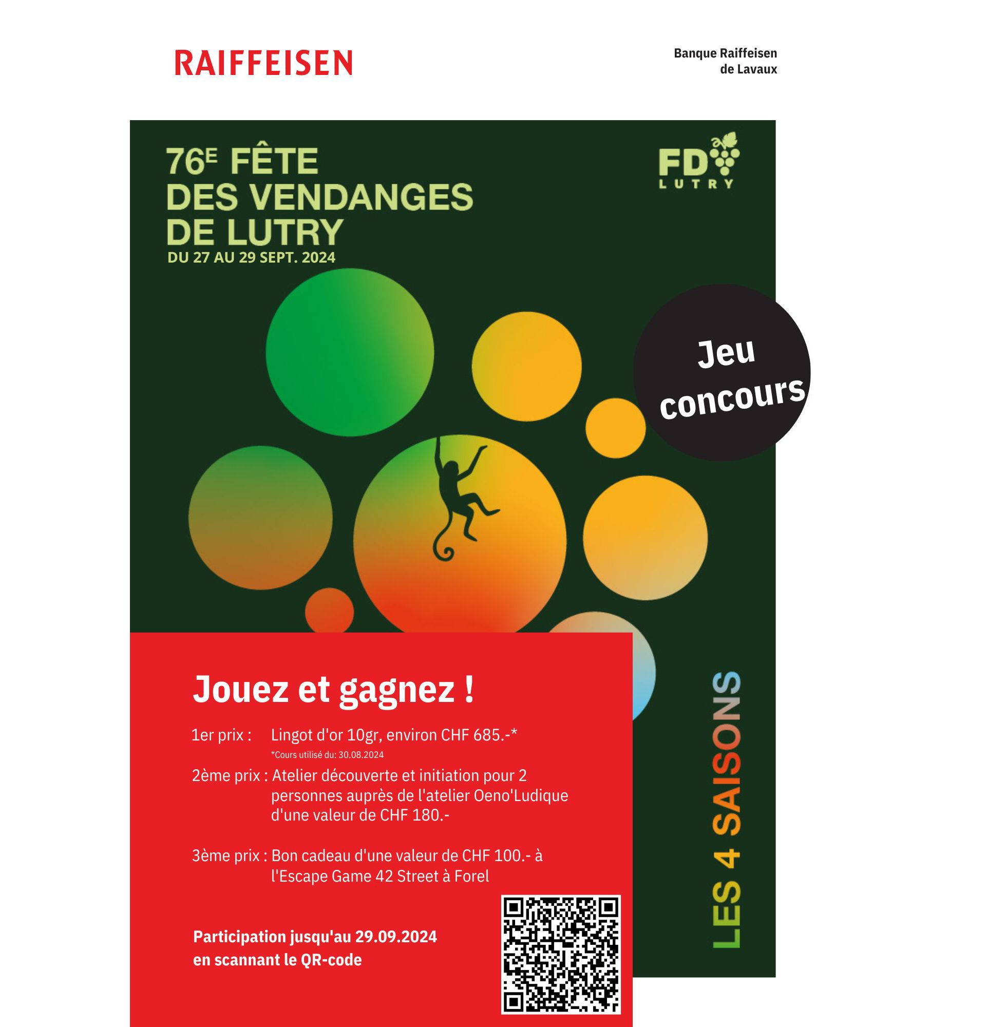 Concours - Fête des vendanges 2024 à Lutry