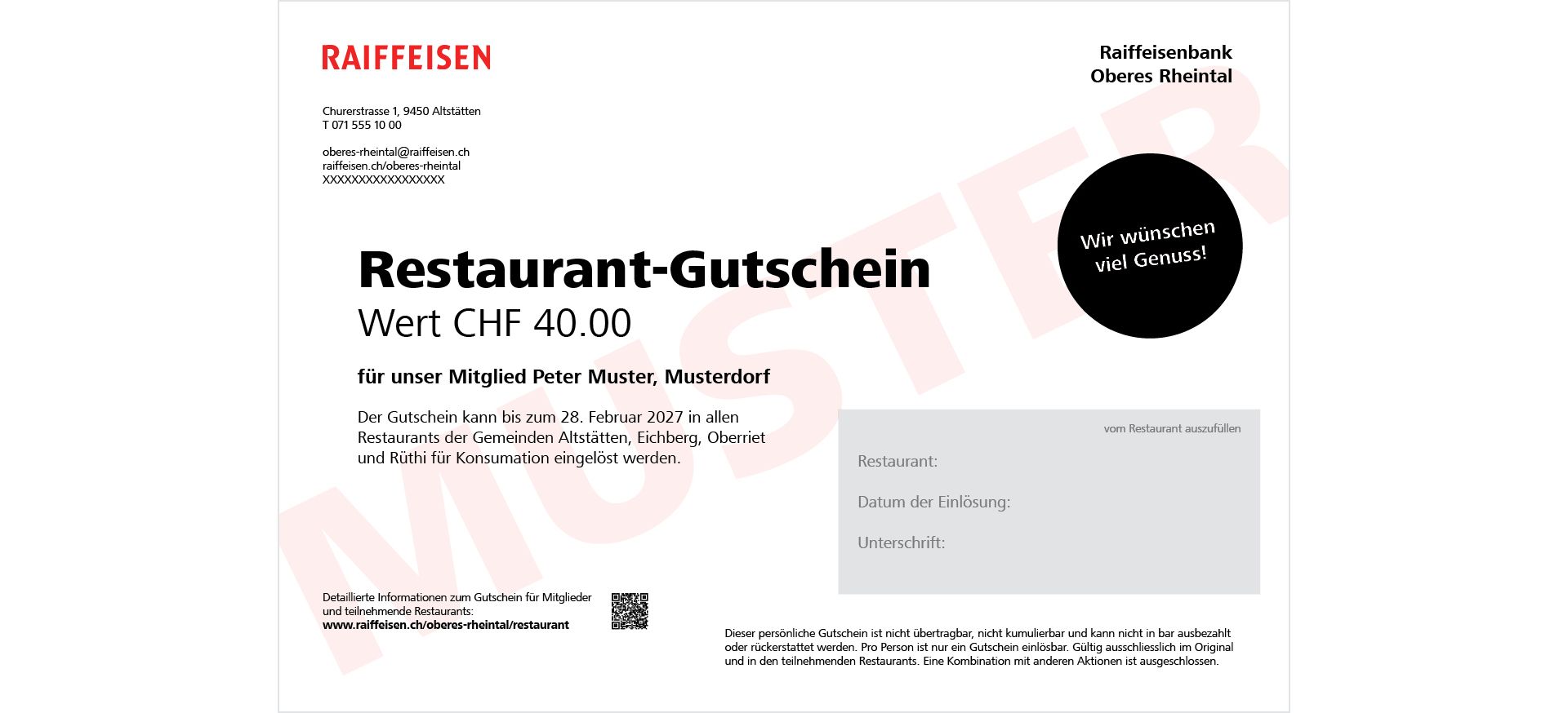 Restaurant-Gutschein