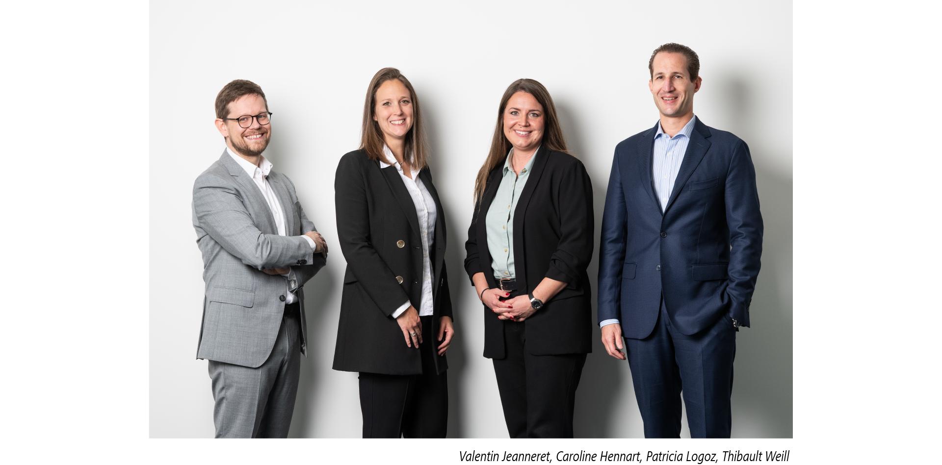 Valentin Jeanneret, Caroline Hennart, Patricia Logoz, Thibault Weill