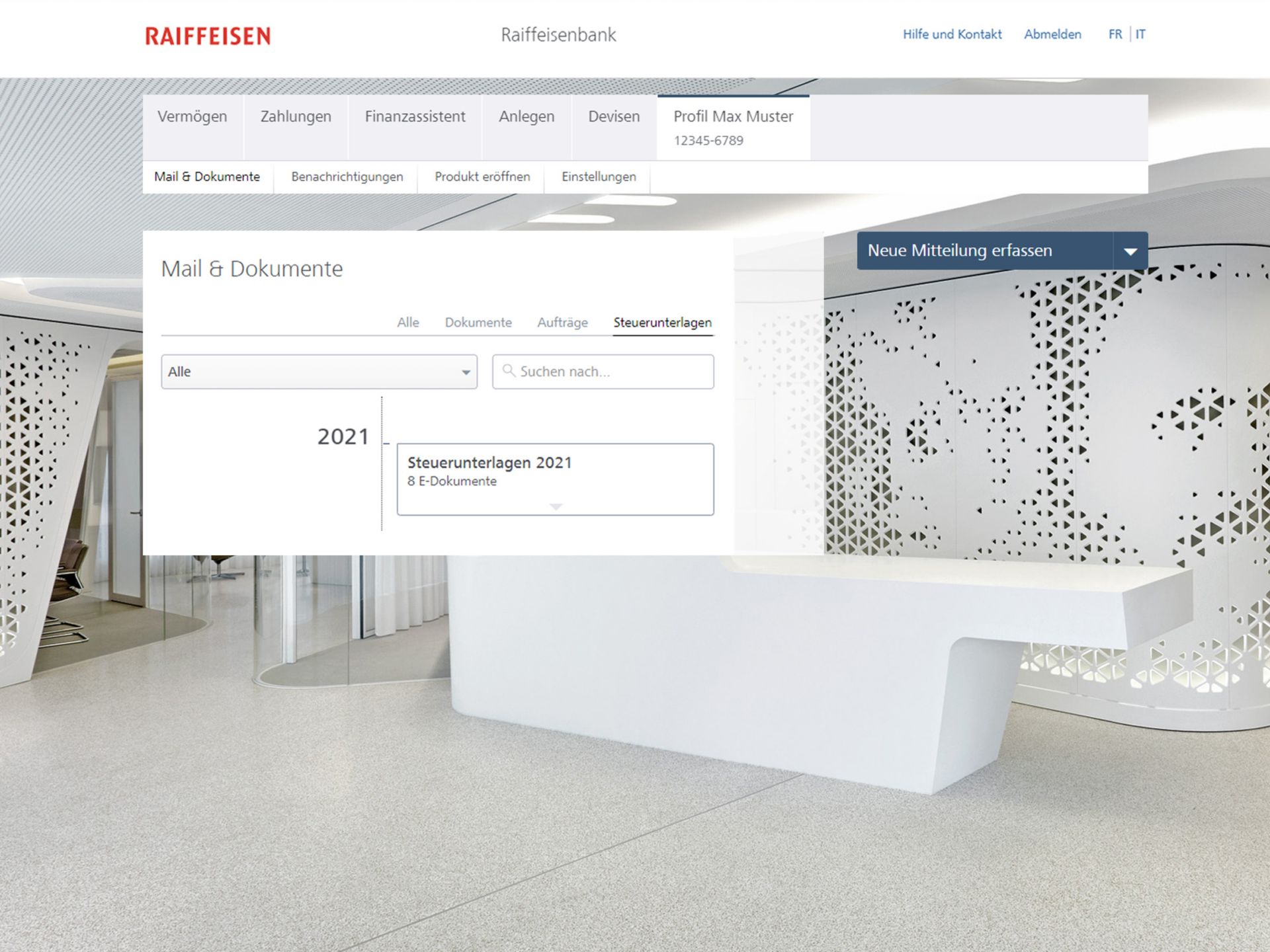 Steuerunterlagen finden