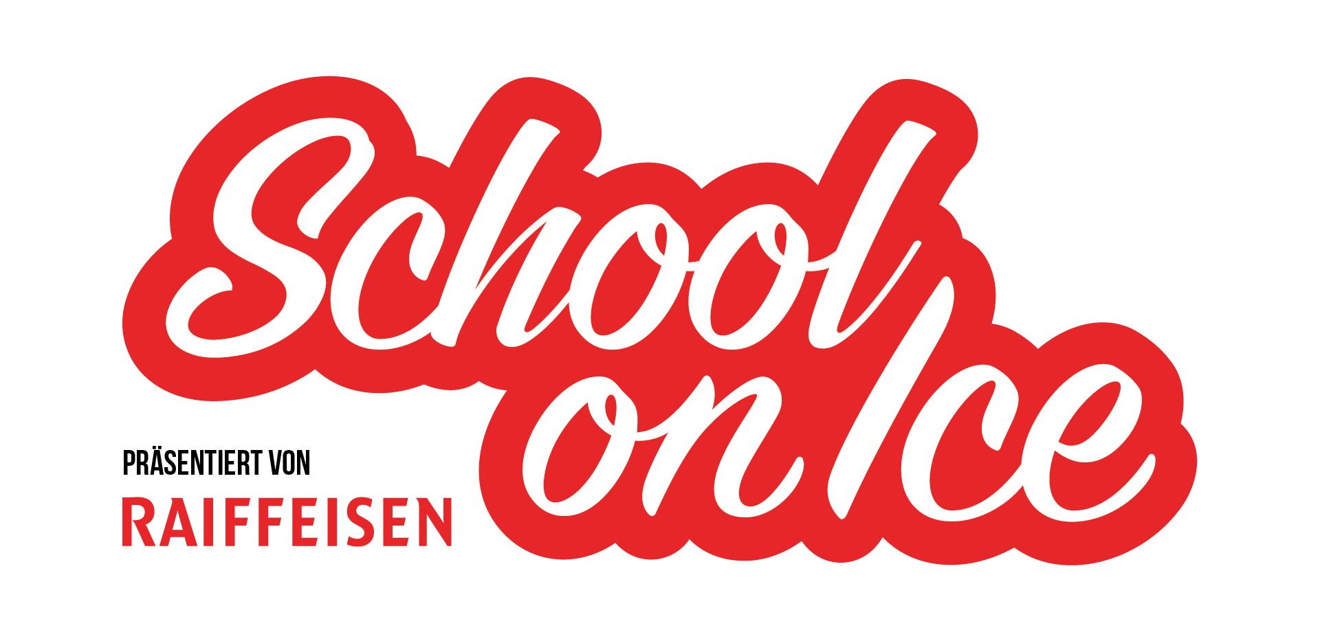 Logo School on ice Präsentiert von Raiffeisen