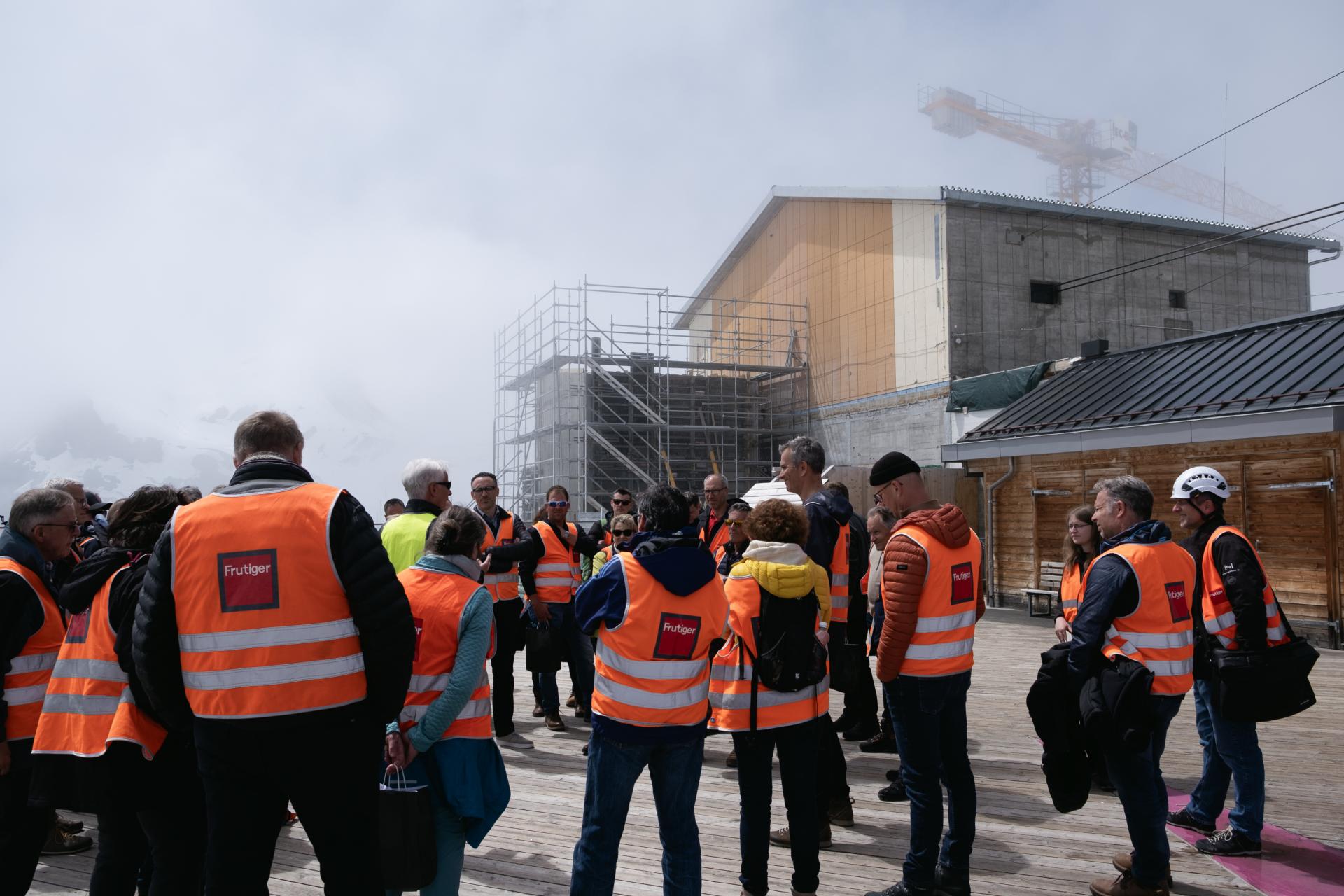Sicht auf die Baustelle Birg