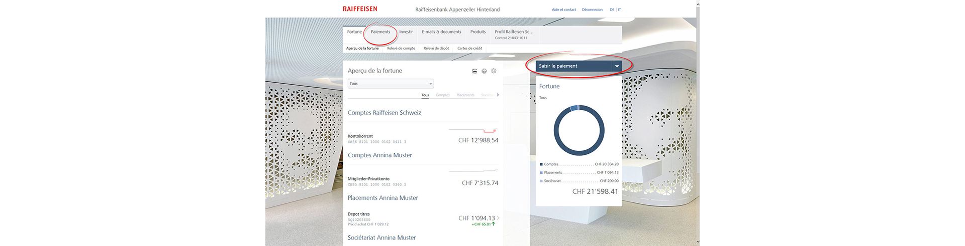 saisir un ordre permanent