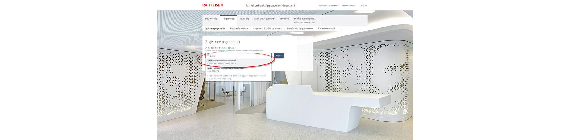 Registrare un oridne permanente