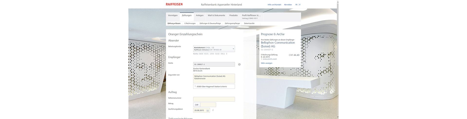 Dauerauftrag erfassen