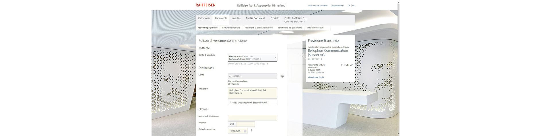 Registra pagamento