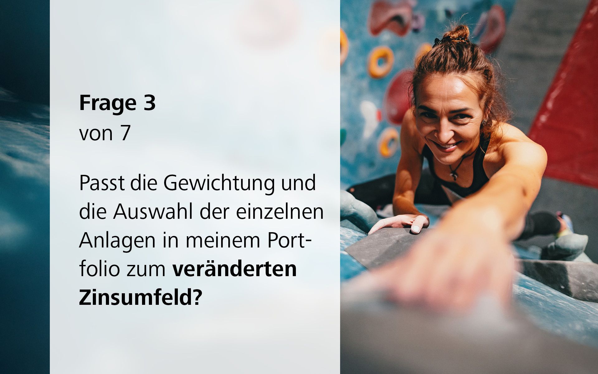 Passt die Gewichtung und die Auswahl der einzelnen Anlagen in meinem Portfolio zum veränderten Zinsumfeld?