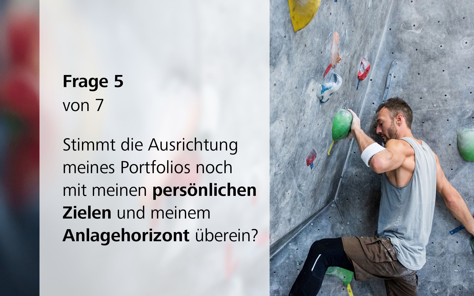 Stimmt die Ausrichtung meines Portfolios noch mit meinem persönlichen Zielen und meinem Anlagehorizont überein?