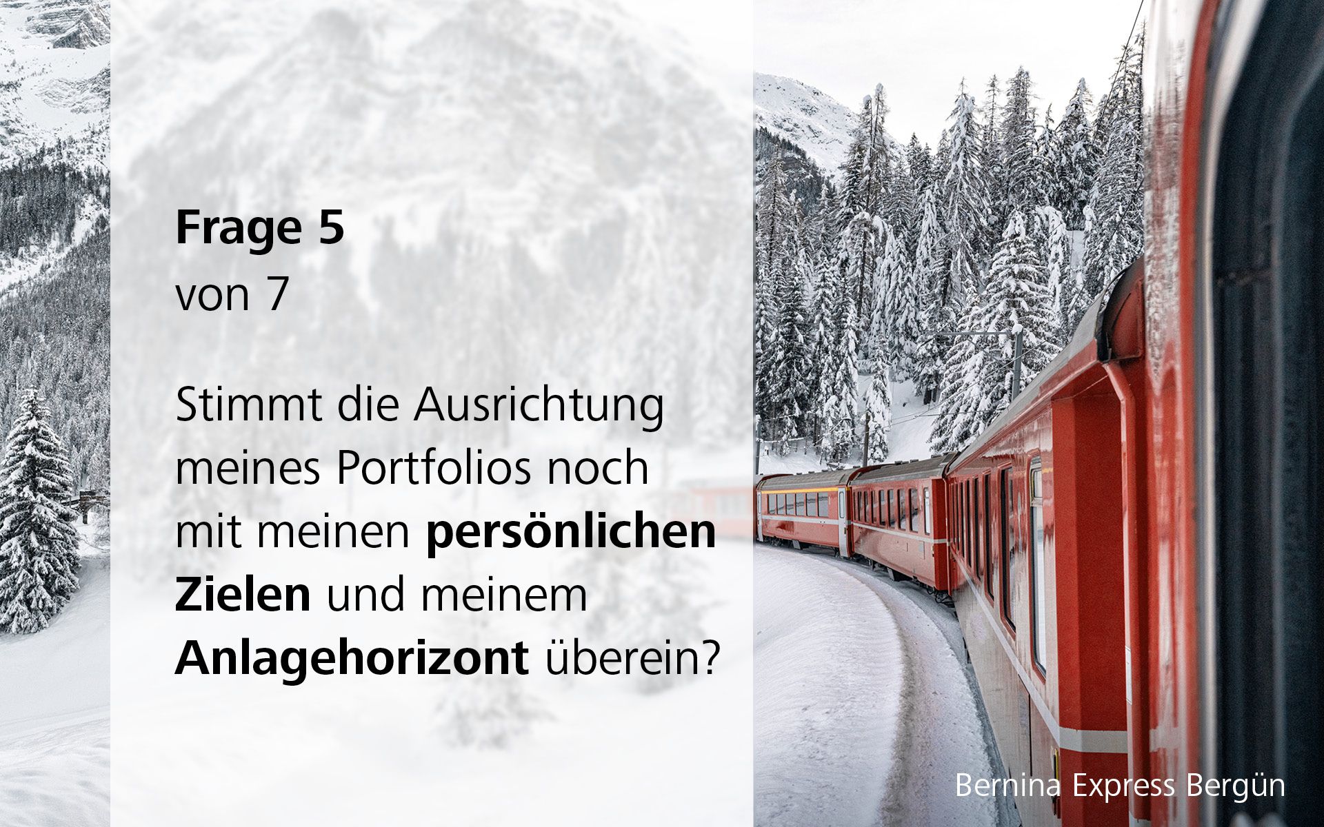 Zug im Schnee