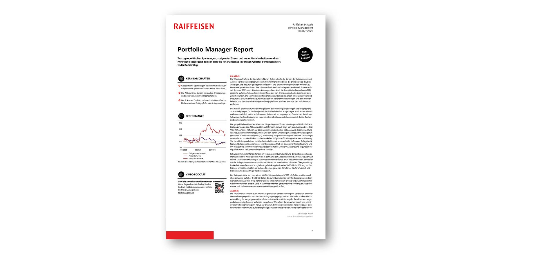 Portfolio Manager Report