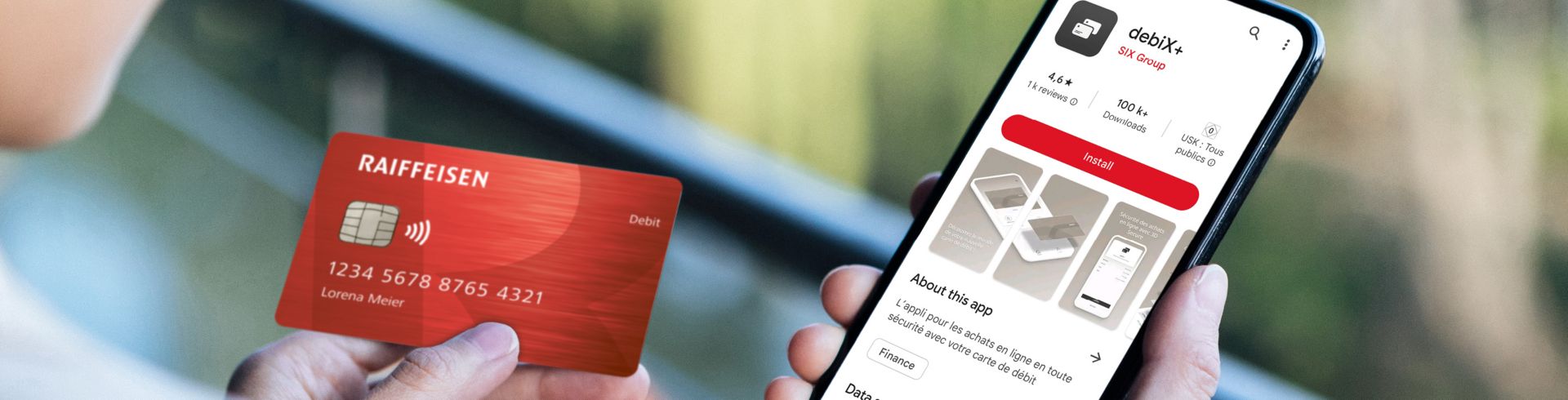 Payer en toute sécurité avec l'app debiX+