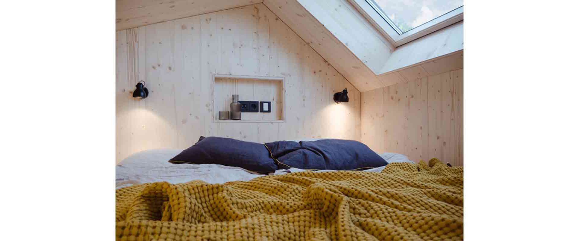 Dans le lit loft, on a une vue d’ensemble parfaite, ainsi qu'une vue époustouflante sur la voute céleste.