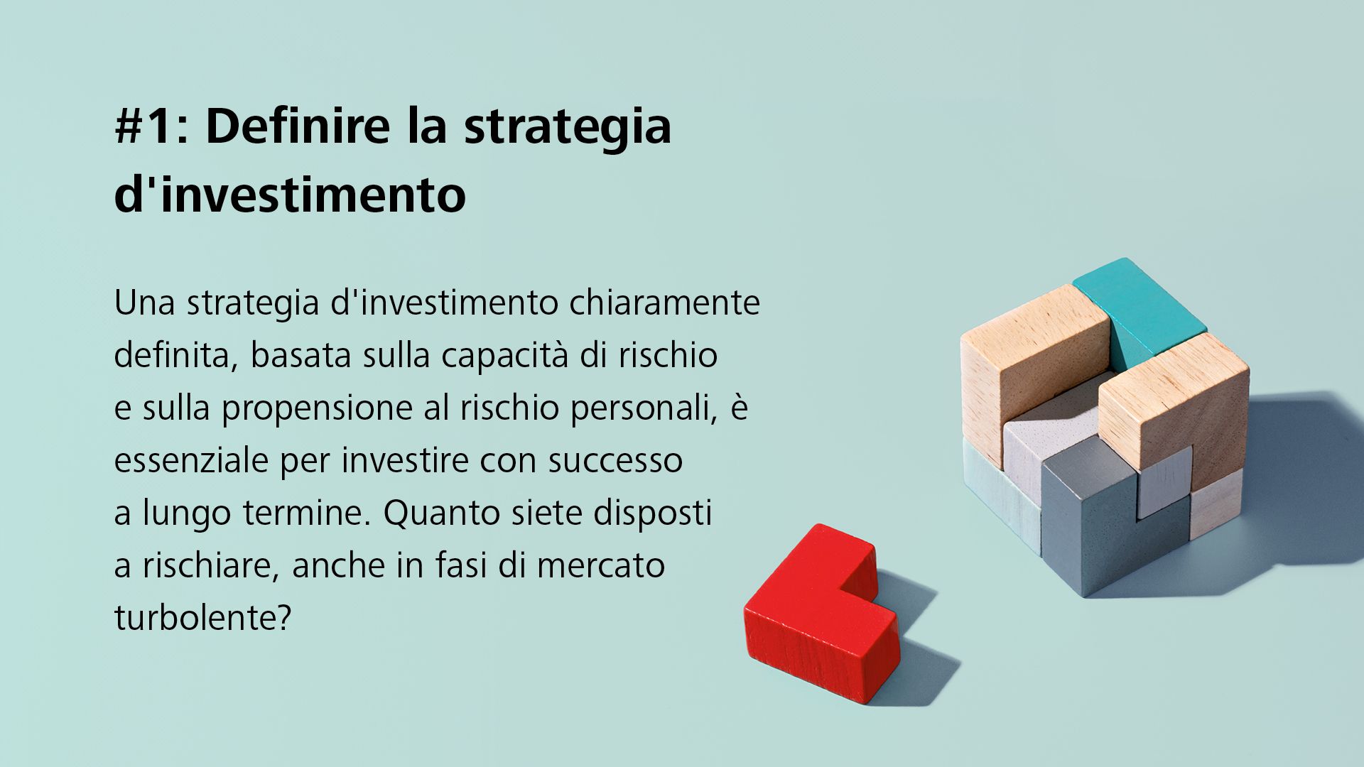 #1: Definire la strategia d'investimento