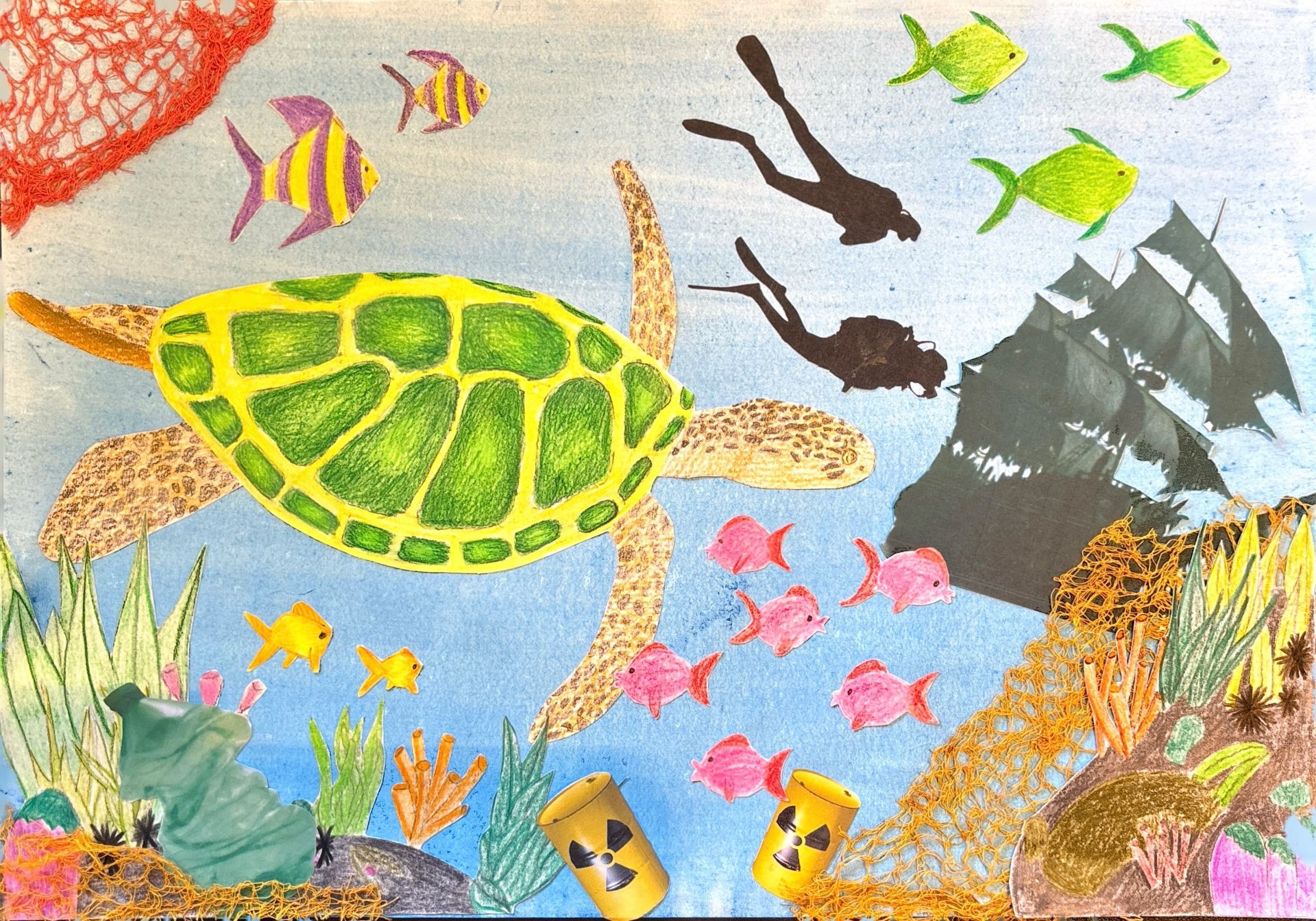 Bild Unterwasserwelt mit Schildkröte