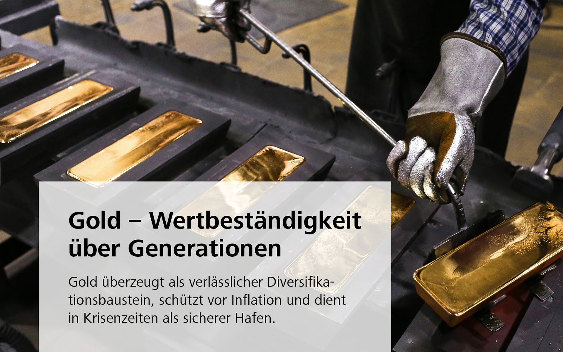 Herstellung Goldbarren