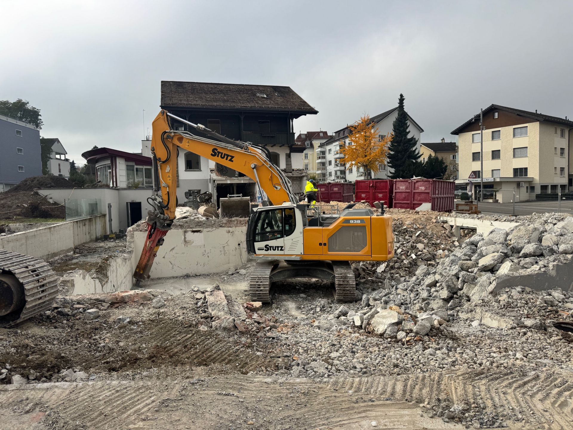 Baustelle der Raiffeisenbank Region Rorschach in Goldach