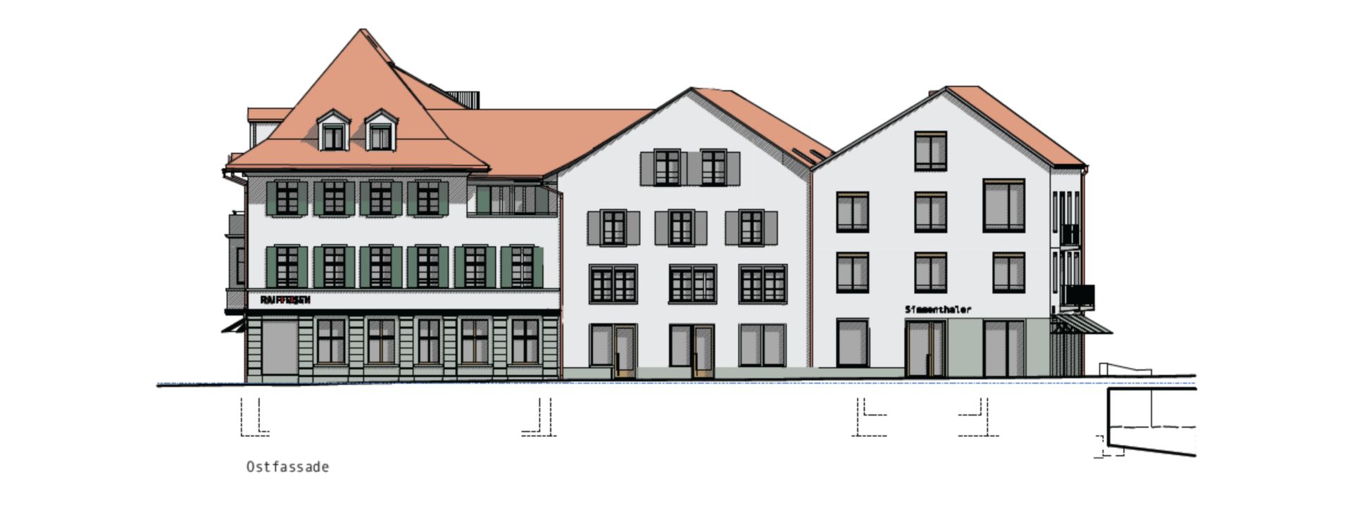 Ostfassade Bälliz 59