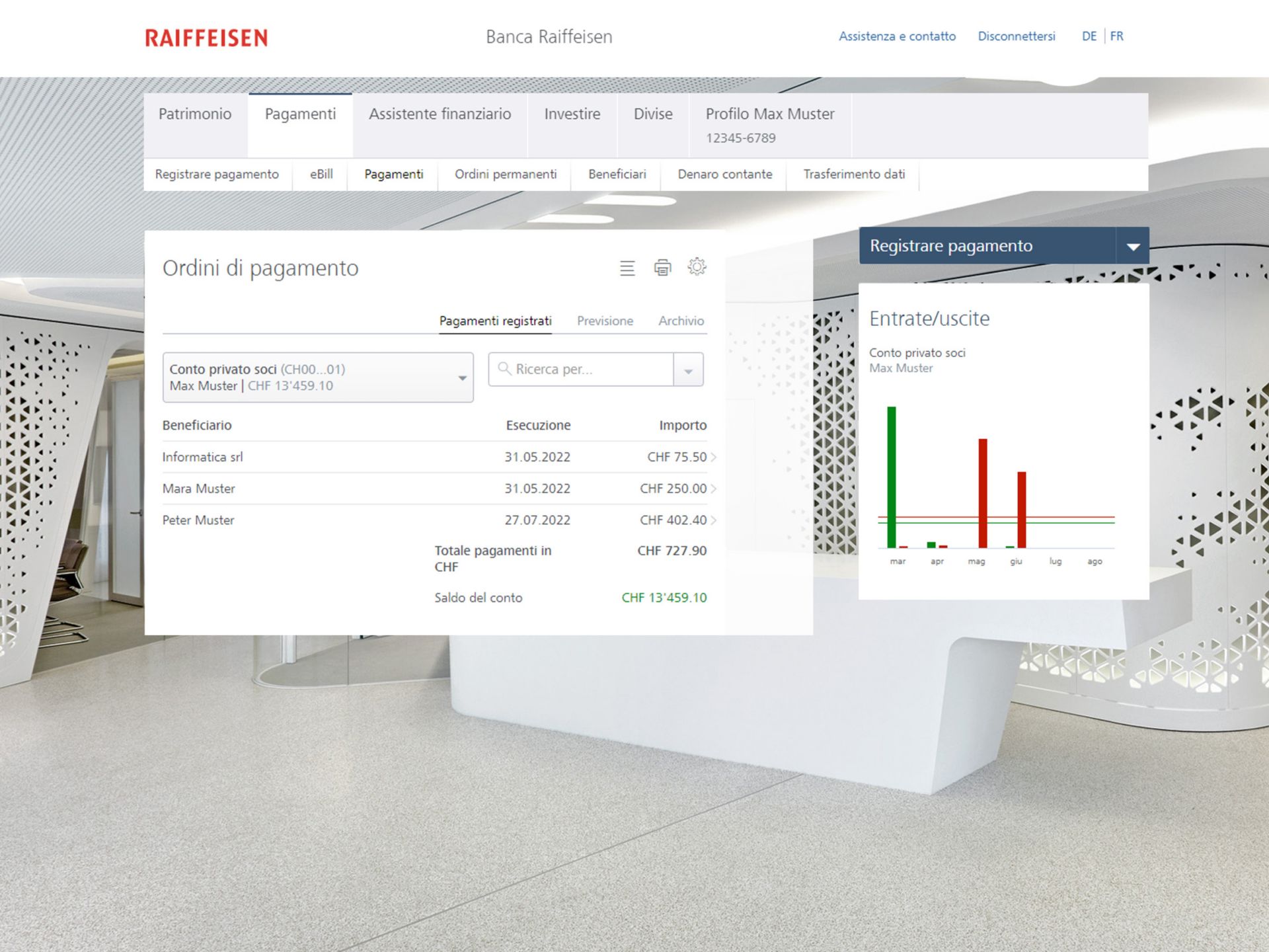 Pagamenti e ordini permanenti