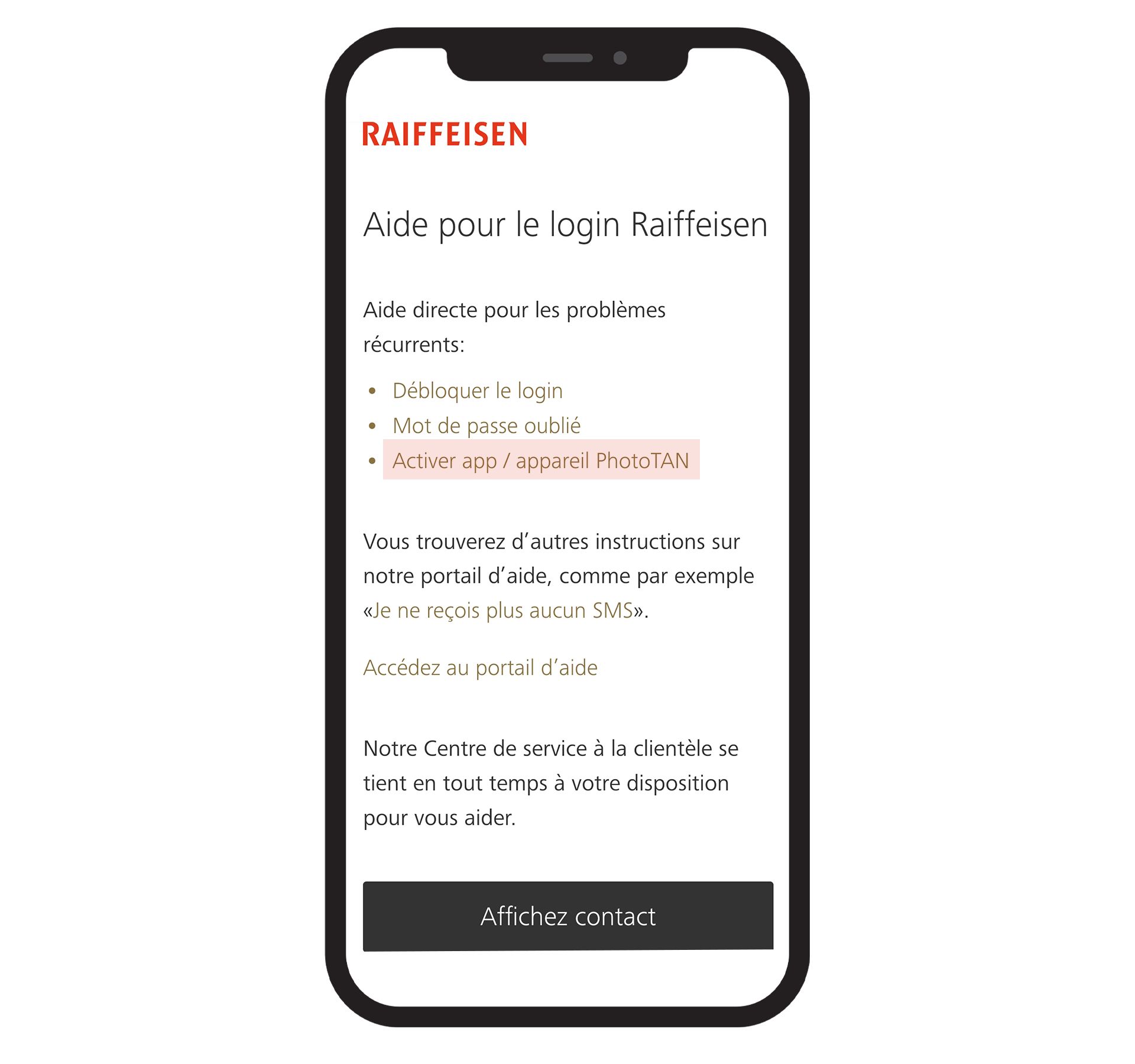 Activer PhotoTAN Étape 2