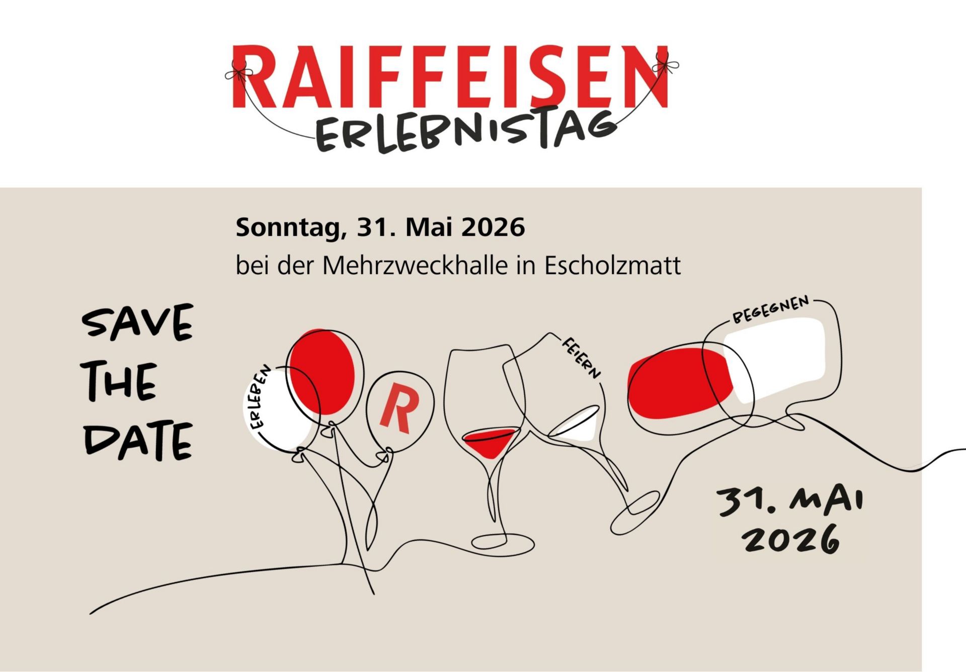 Save the Date - Raiffeisen Erlebnistag 2026