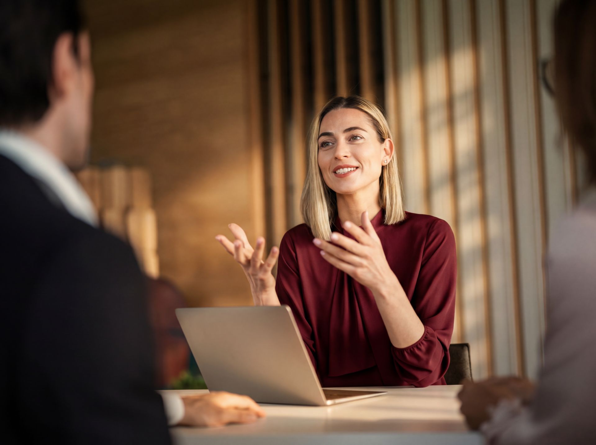 Donna durante un colloquio di consulenza