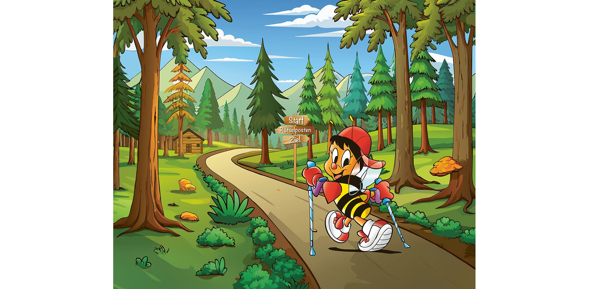 Sumsi wandert durch den Wald