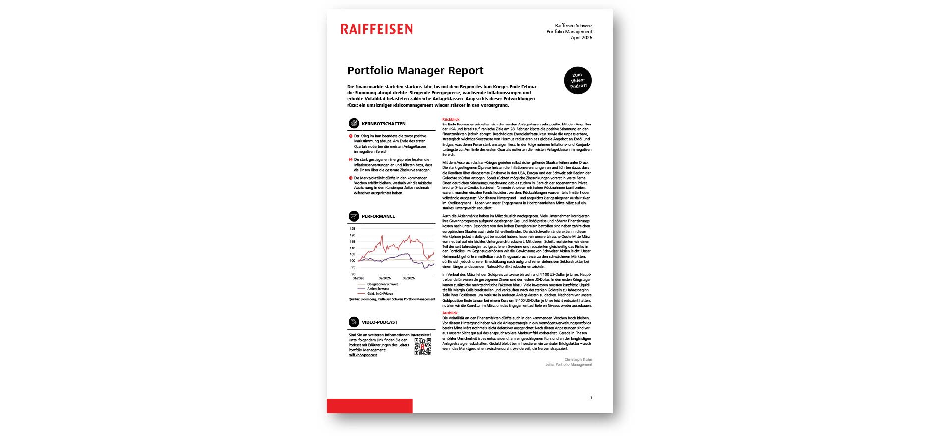 Portfolio Manager Report