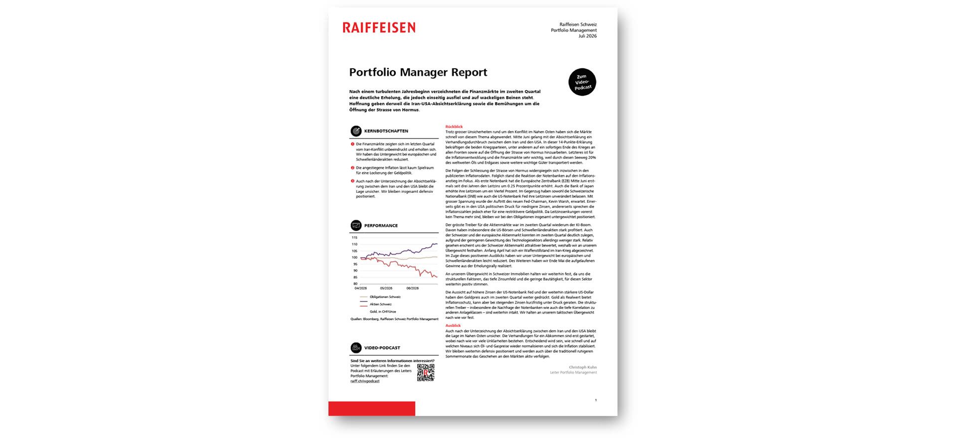Portfolio Manager Report