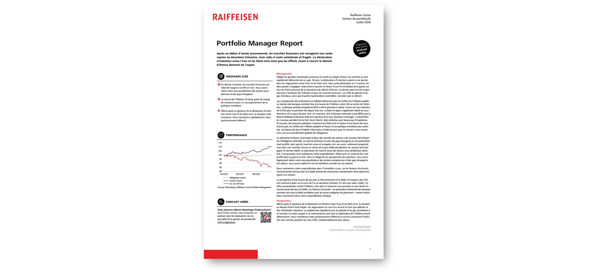 Portfolio Manager Report