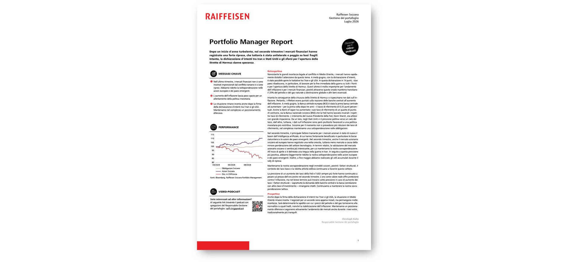 Portfolio Manager Report