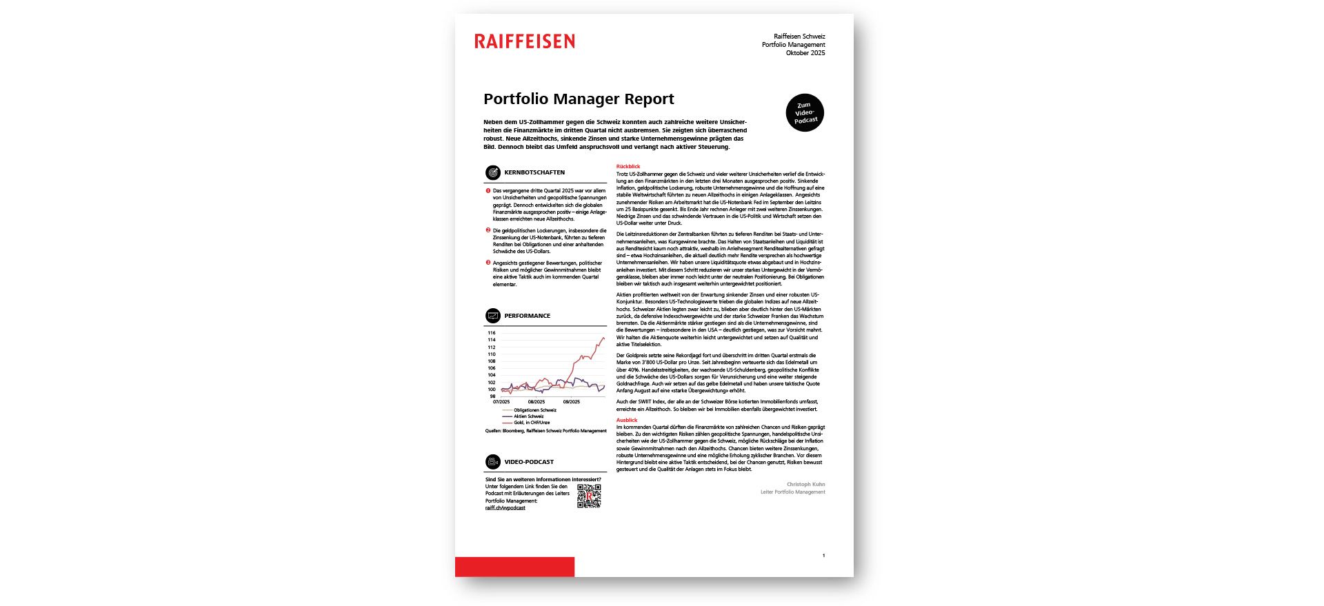 Portfolio Manager Report