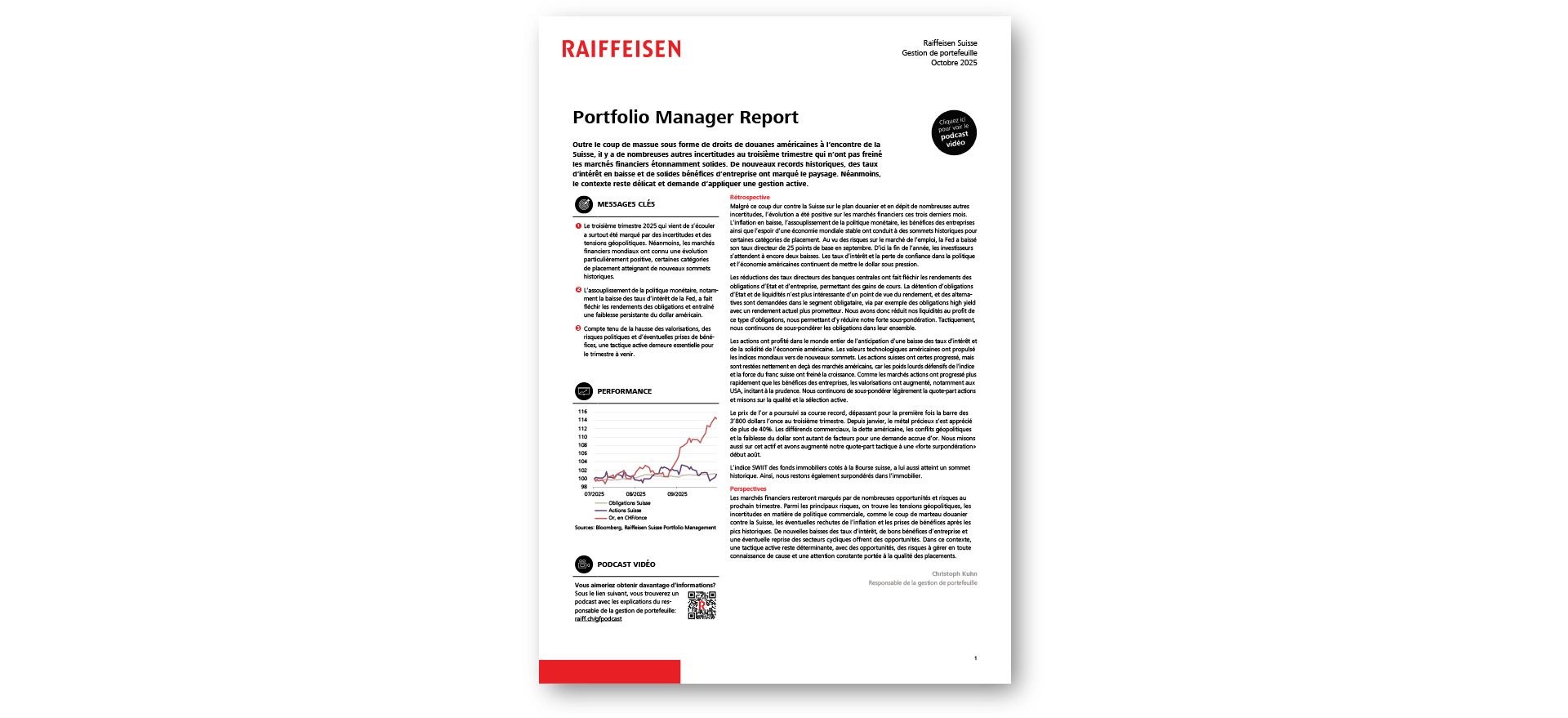 Portfolio Manager Report
